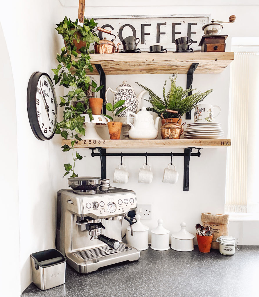 image of a coffee area on a kitchen counter