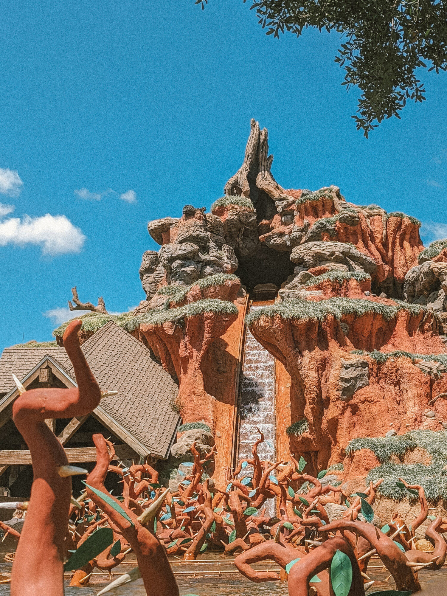 top of the splash mountain attraction at disney world